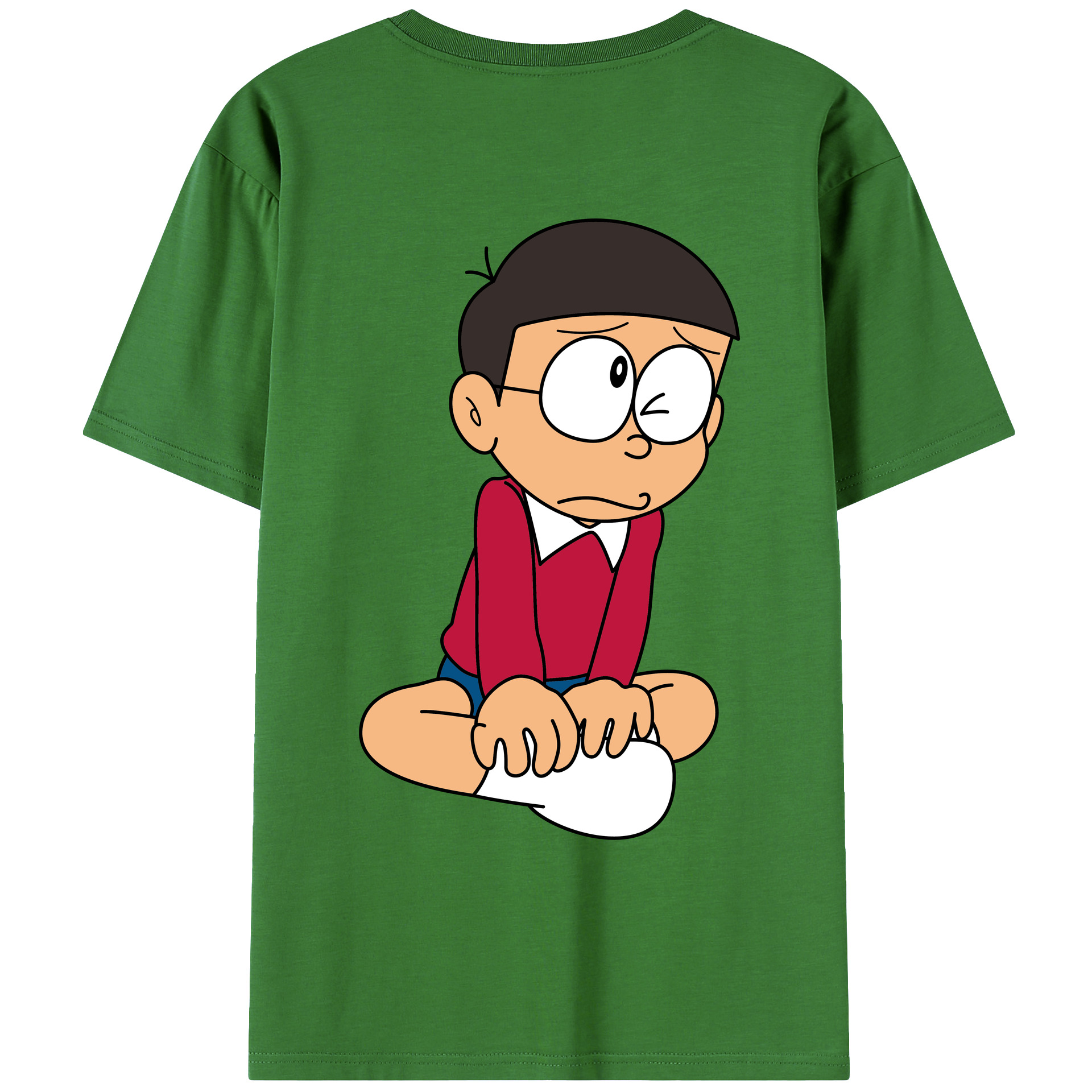 （画像用） ドラえもん 野比 のび太 Doraemon Nobita Nobi レディース半袖Tシャツ(バックプリント)